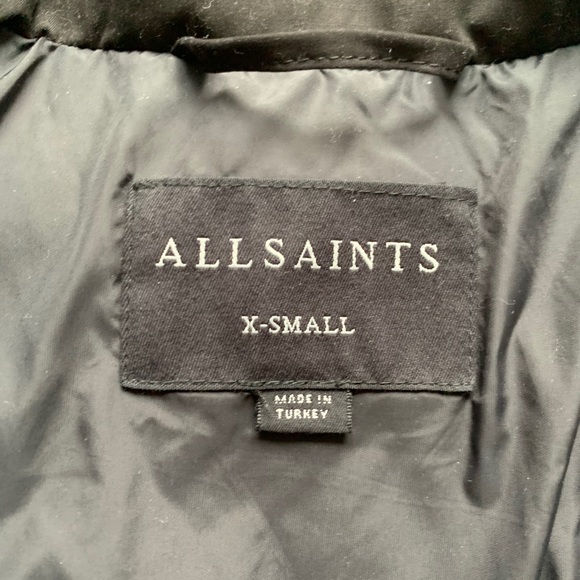 AllSaints Kyle Parka Coat Black XS - Picture 3 of 3
